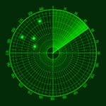 Green Radar Screen. Vector